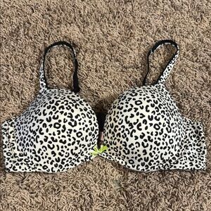 Leopard Print Bra with Neon Accents